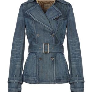 Guess Lined Denim Double Breasted Jacket